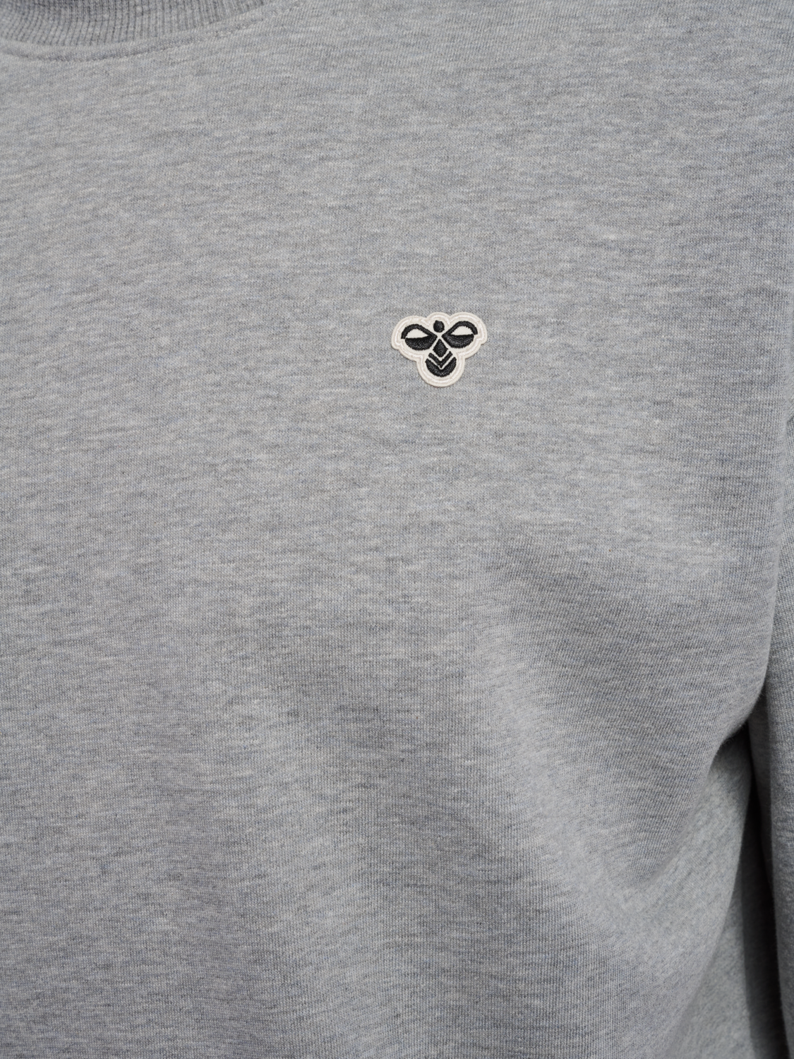 hmlLOOSE CREWNECK BEE, GREY MELANGE, packshot