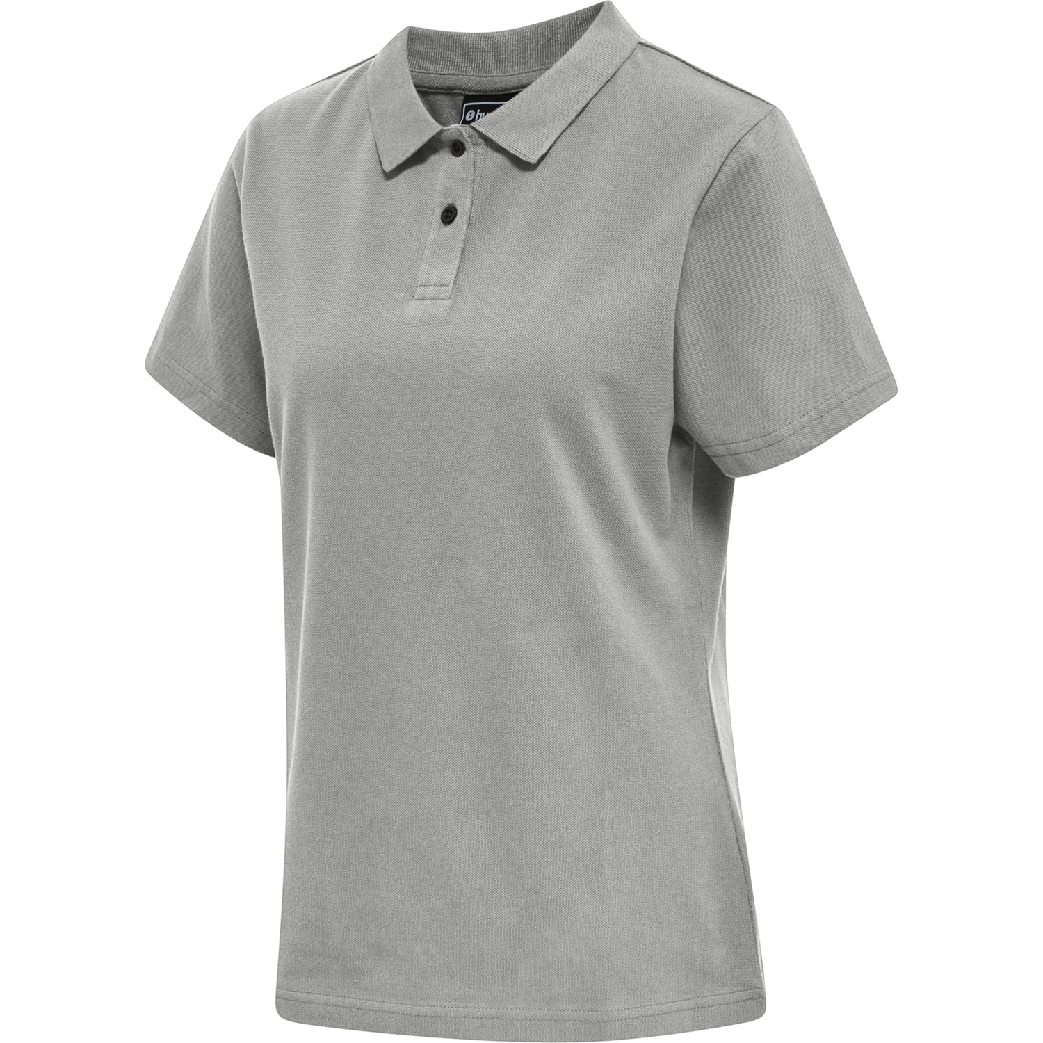 hmlRED STRETCH POLO WOMAN, GREY MELANGE, packshot