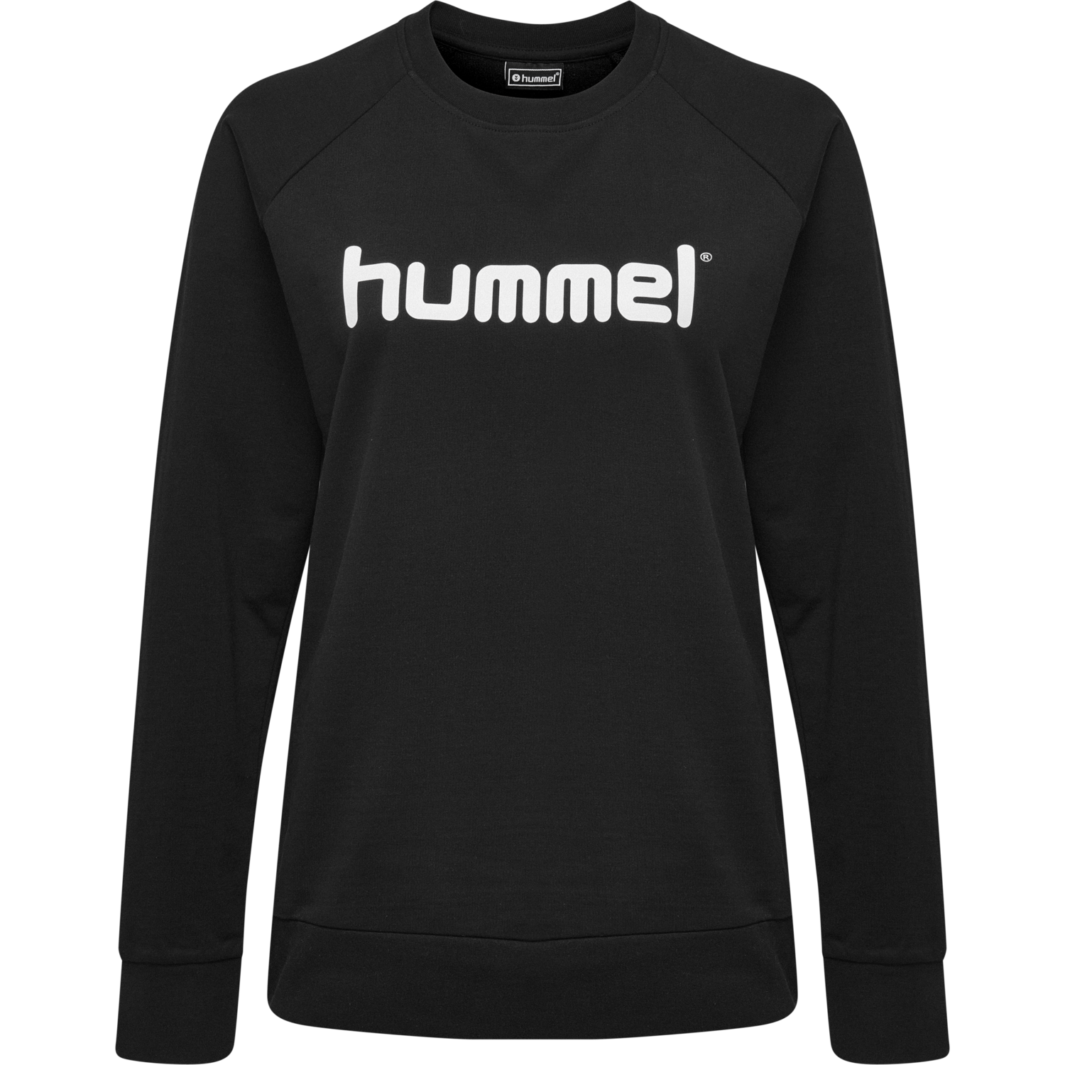 HMLGO COTTON LOGO SWEATSHIRT WOMAN, BLACK, packshot