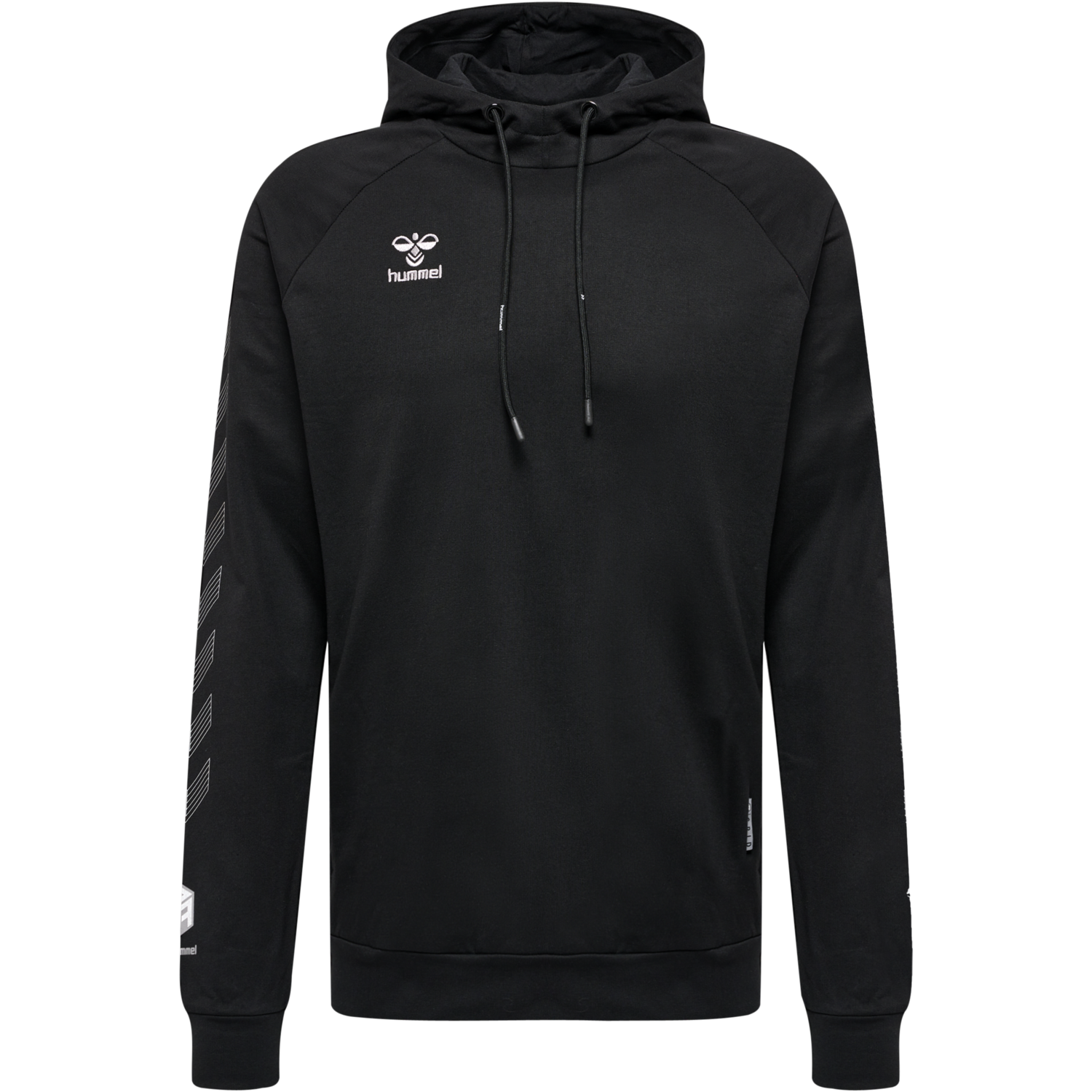 hmlMOVE GRID COTTON HOODIE, BLACK, packshot