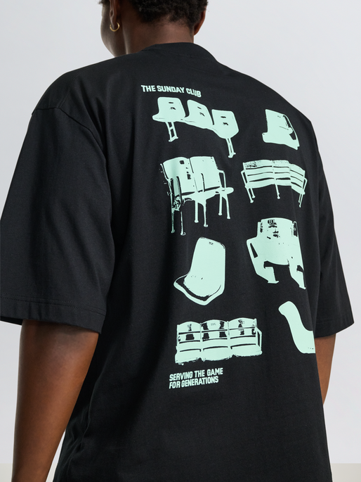 hmlOVERSIZED T-SHIRT S/S SUNDAY, BLACK, model