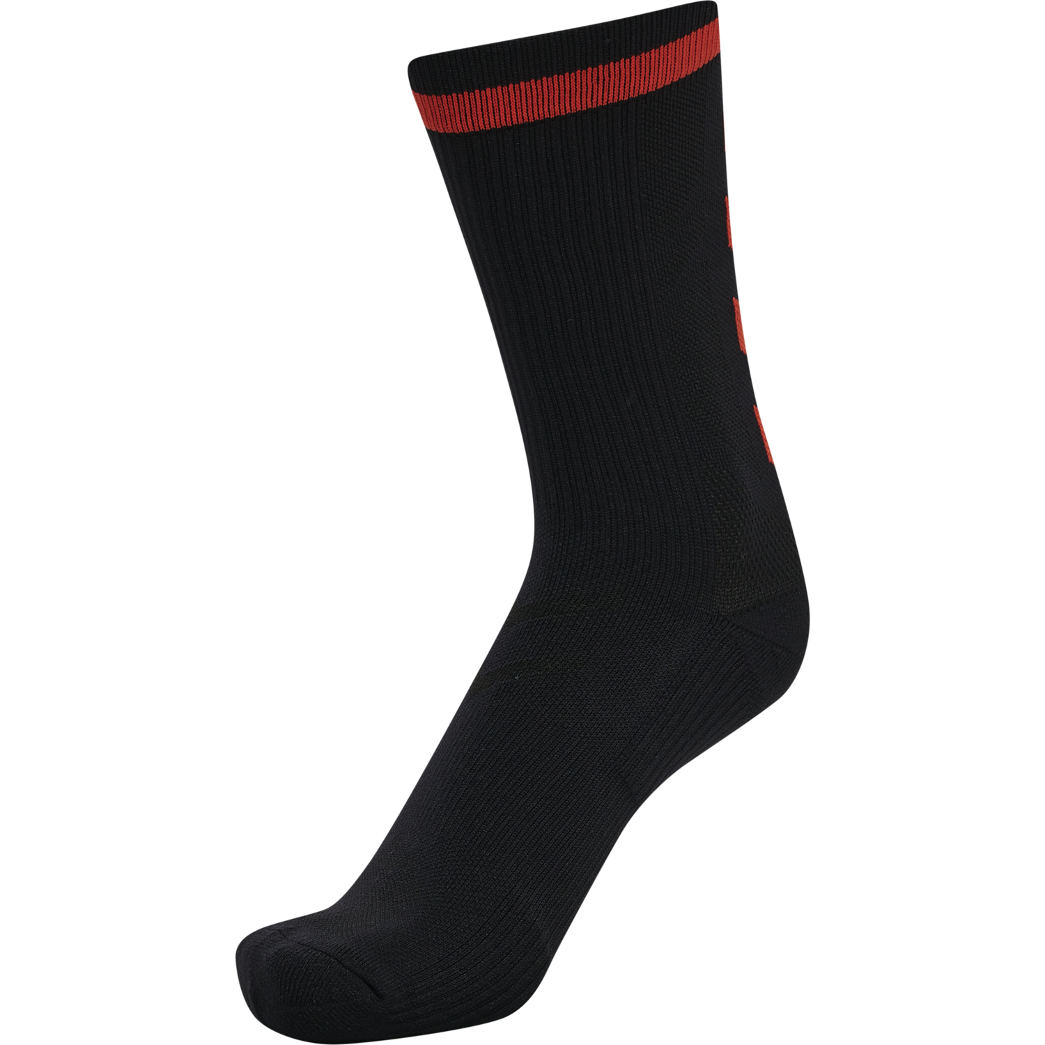 ELITE INDOOR SOCK LOW PA, BLACK/CHERRY TOMATO, packshot