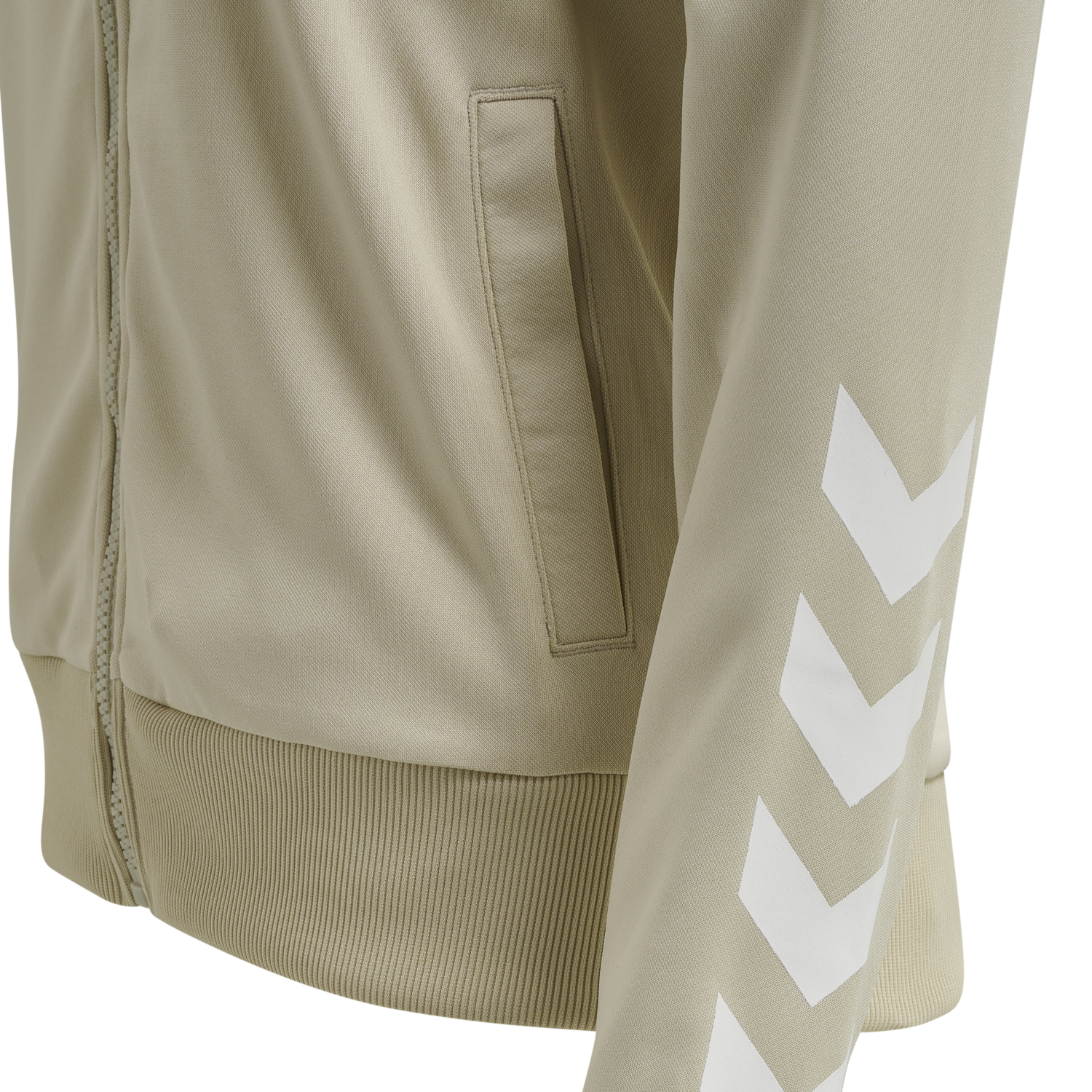 hmlLEGACY POLY WOMAN ZIP JACKET, PUMICE STONE, packshot