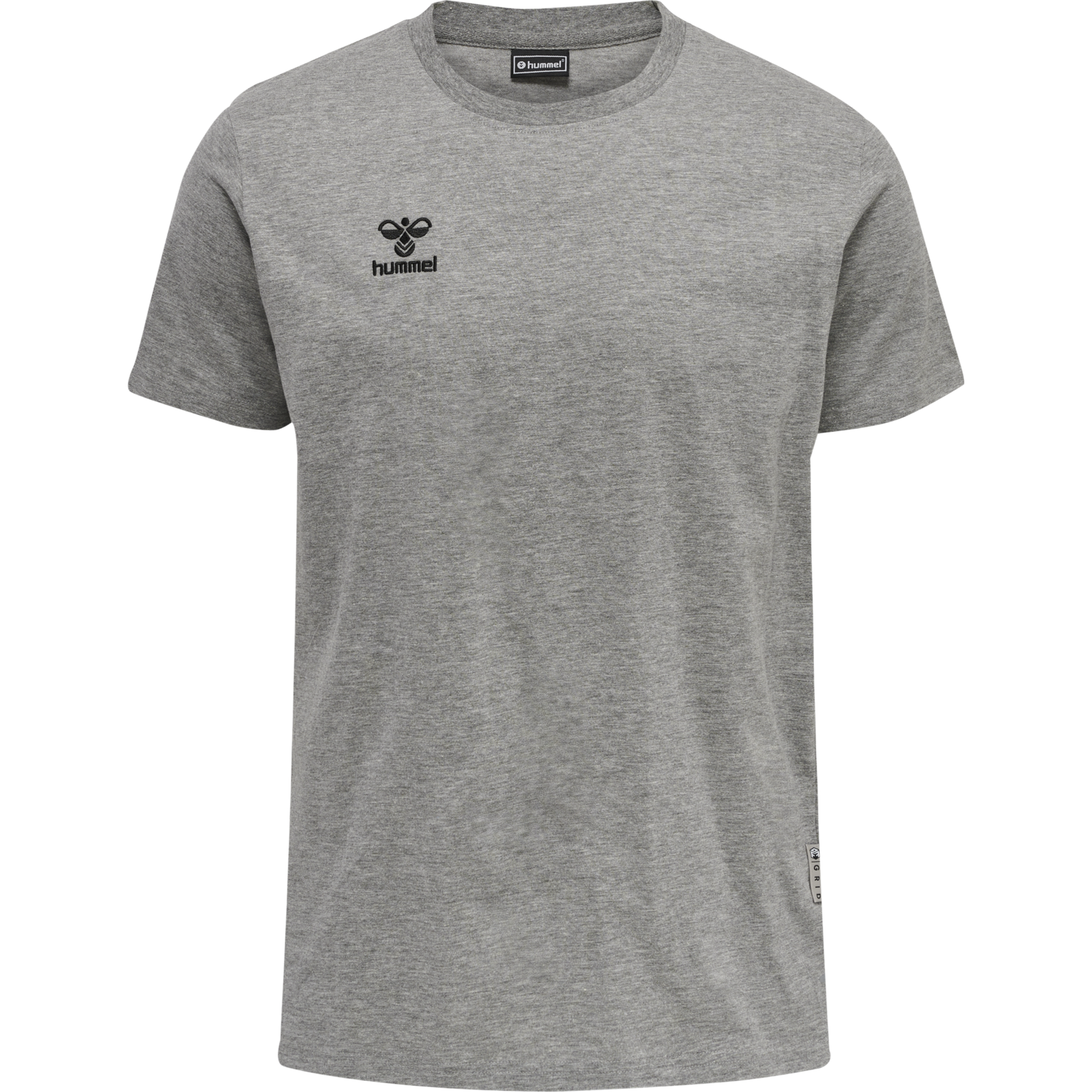 hmlMOVE GRID COTTON T-SHIRT S/S, GREY MELANGE, packshot