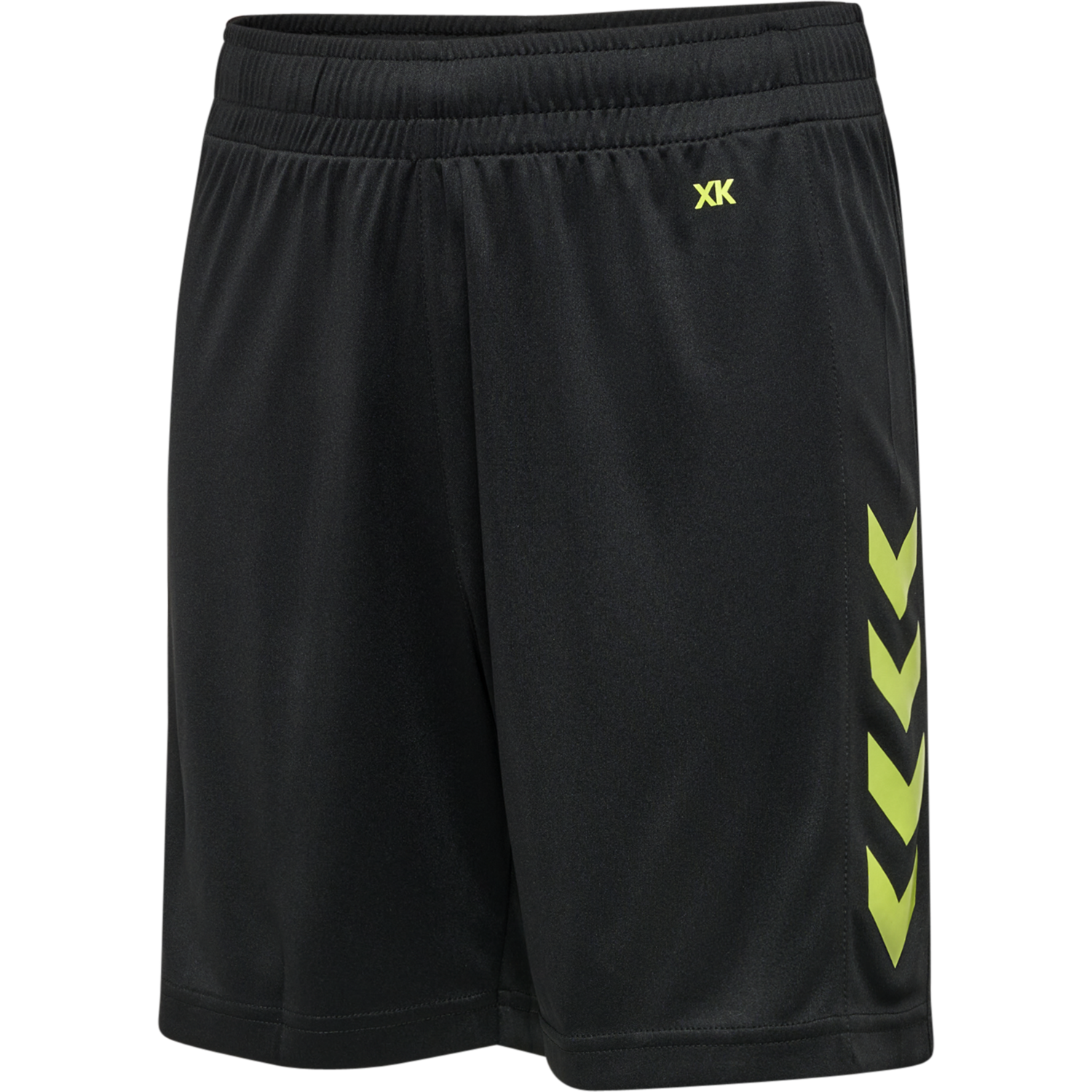 hmlCORE XK POLY SHORTS KIDS, BLACK/LIME POPSICLE, packshot
