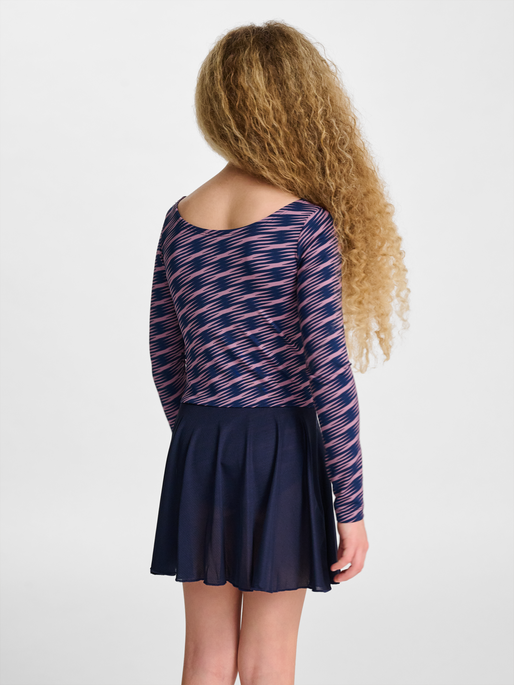 hmlJR MIX GYMSUIT L/S, WISTFUL MAUVE, model