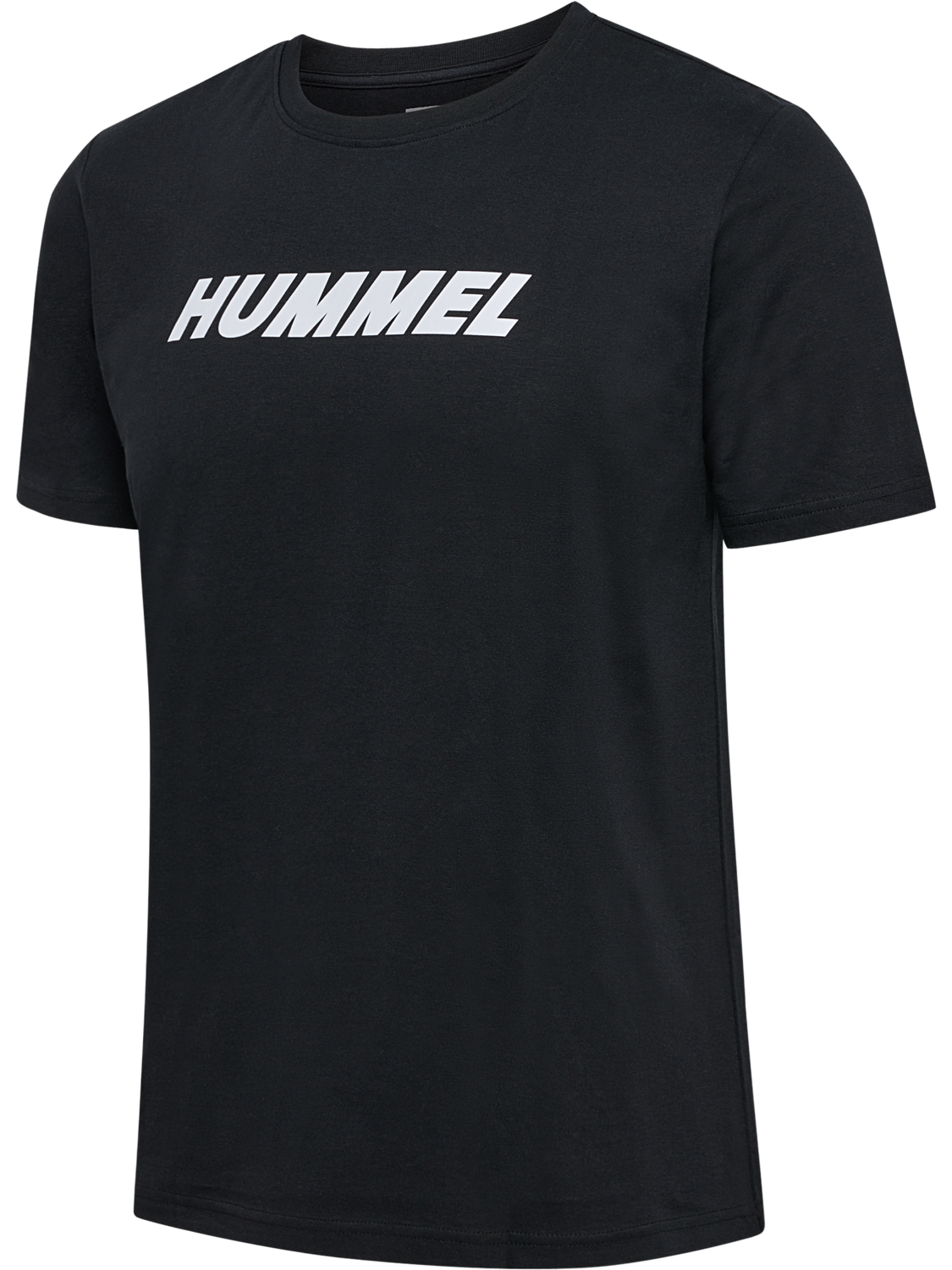hmlELEMENTAL LOGO COTTON TEE, BLACK, packshot