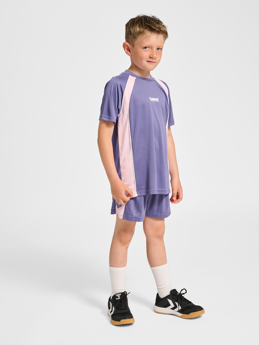 hmlJR GOAL PIPING T-SHIRT S/S, HERON, model