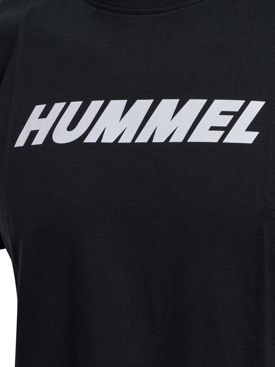 hmlELEMENTAL LOGO COTTON TEE, BLACK, packshot