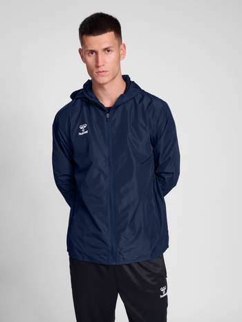 hmlESSENTIAL AW JACKET, MARINE, model