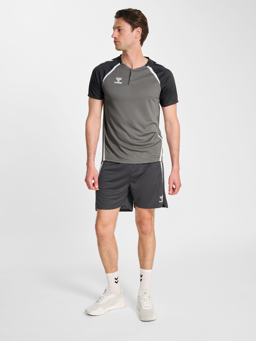 hmlLEAD 2.0 POLO, STEEL GRAY/ASPHALT, model