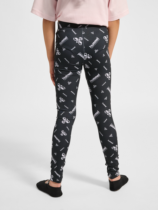 hmlJR GYM TIGHTS, BLACK/WHITE, model
