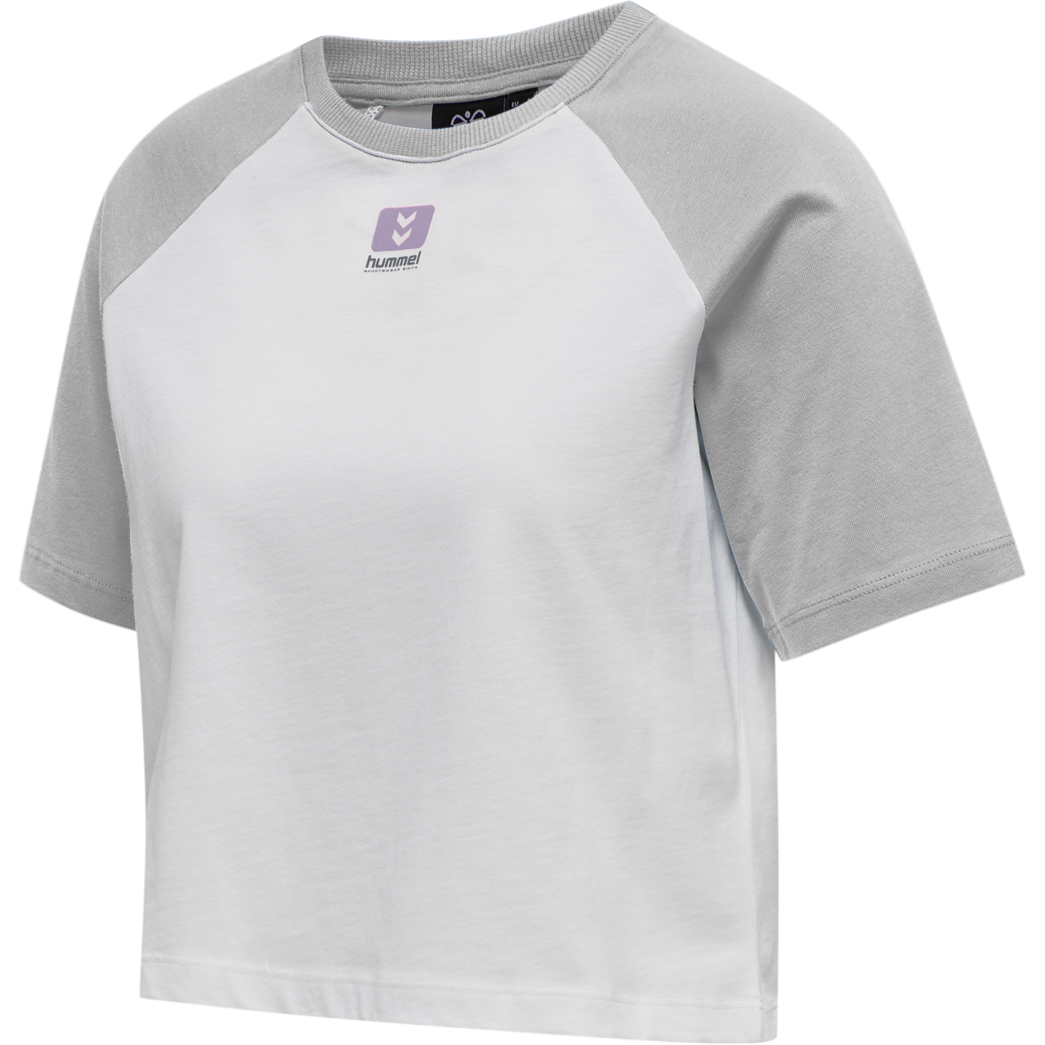 hmlLGC NAYA CROPPED T-SHIRT, LIGHT GREY MELANGE, packshot