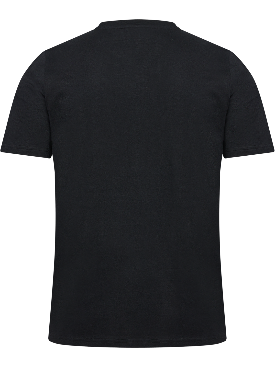 hmlELEMENTAL LOGO COTTON TEE, BLACK, packshot