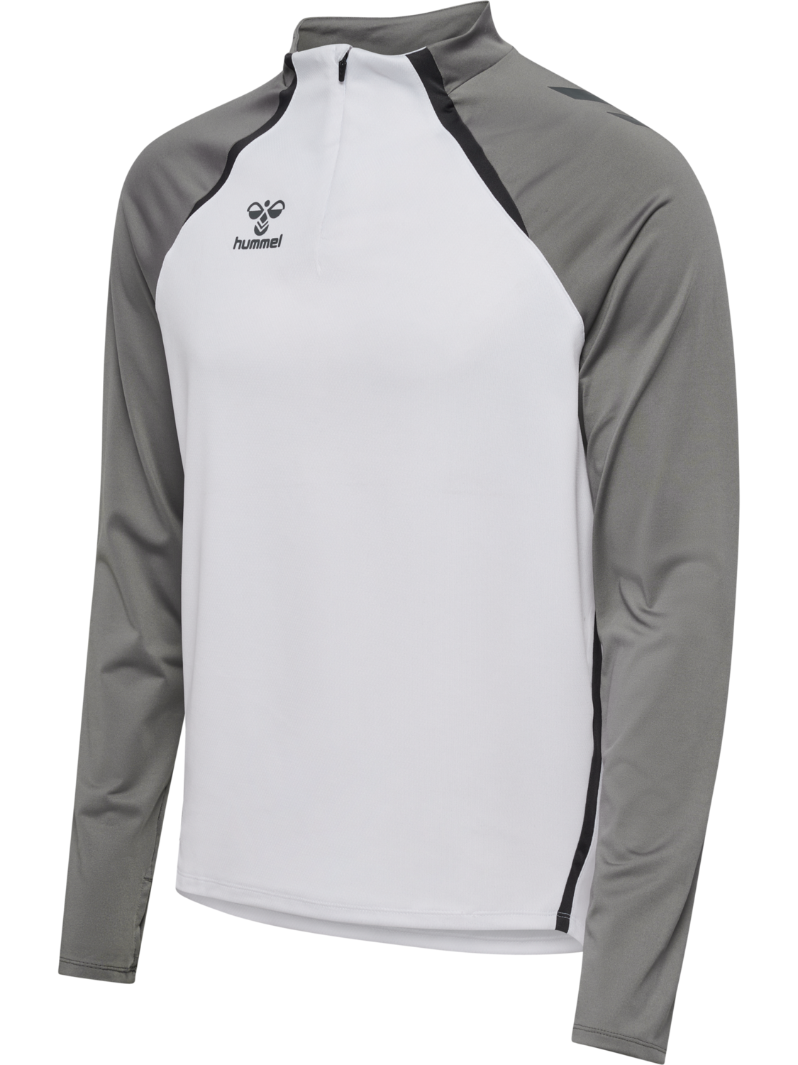 hmlLEAD 2.0 HALF ZIP, WHITE/STEEL GRAY, packshot