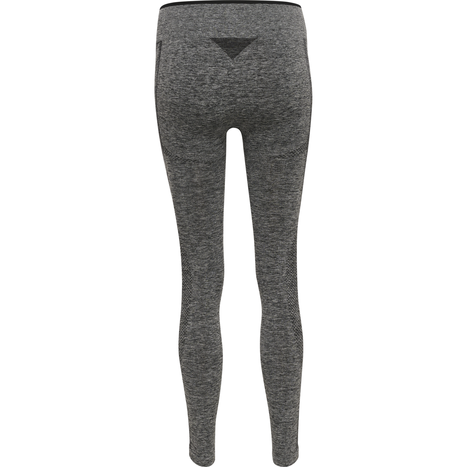 hmlMT UNA SEAMLESS MID WAIST TIGHTS, BLACK MELANGE, packshot