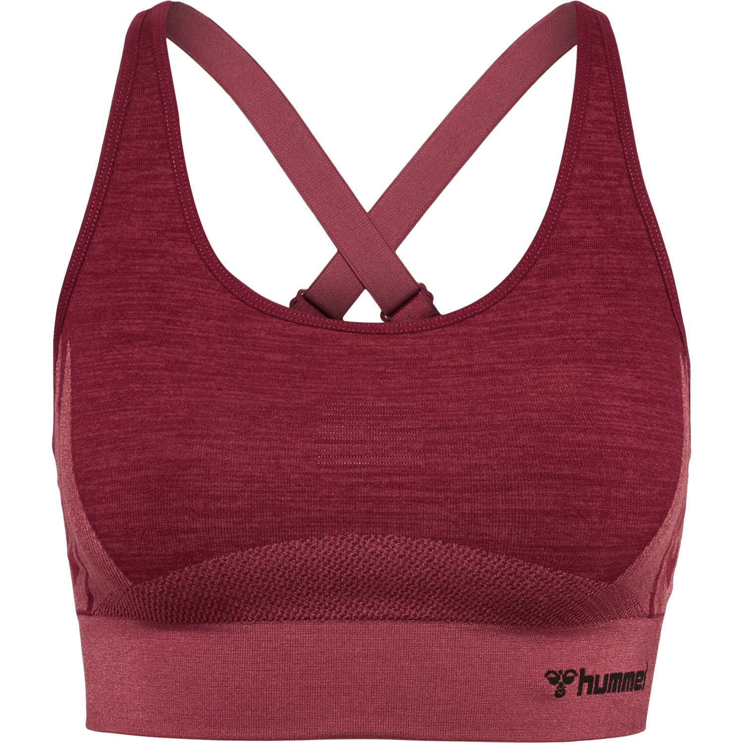 hmlCLEA SEAMLESS  SPORTS TOP, CABERNET/APPLE BUTTER MELANGE, packshot