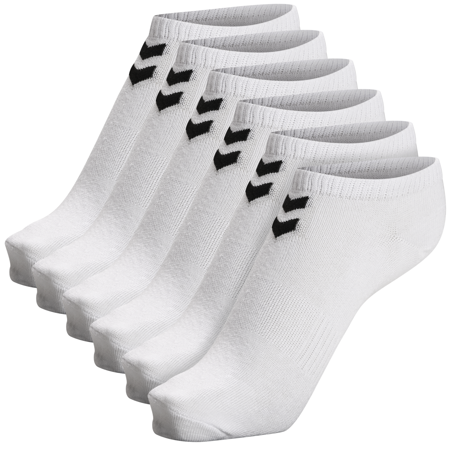 hmlCHEVRON 6-PACK ANKLE SOCKS, WHITE/WHITE, packshot