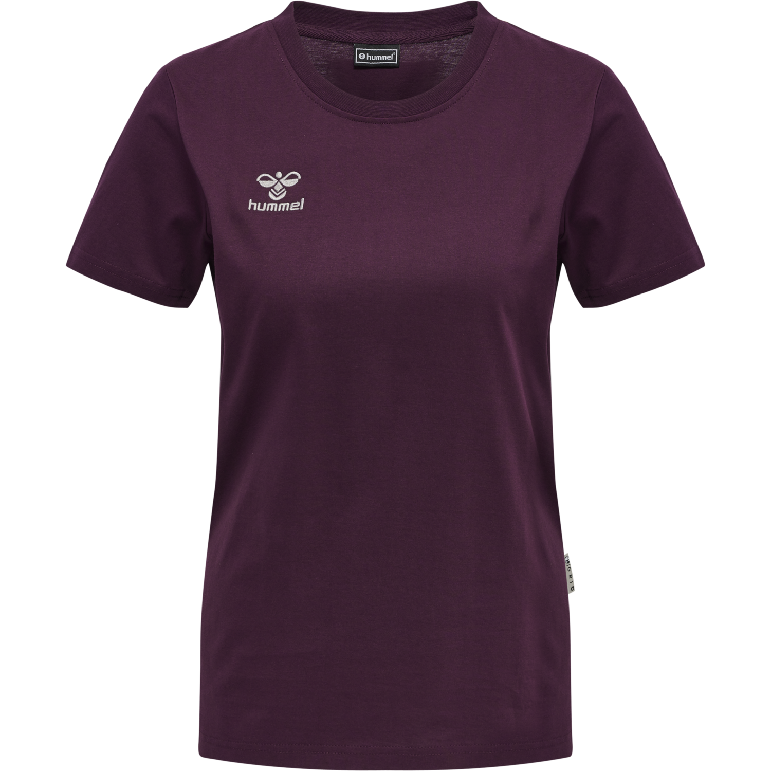 hmlMOVE GRID COTTON T-SHIRT S/S WOM, GRAPE WINE, packshot