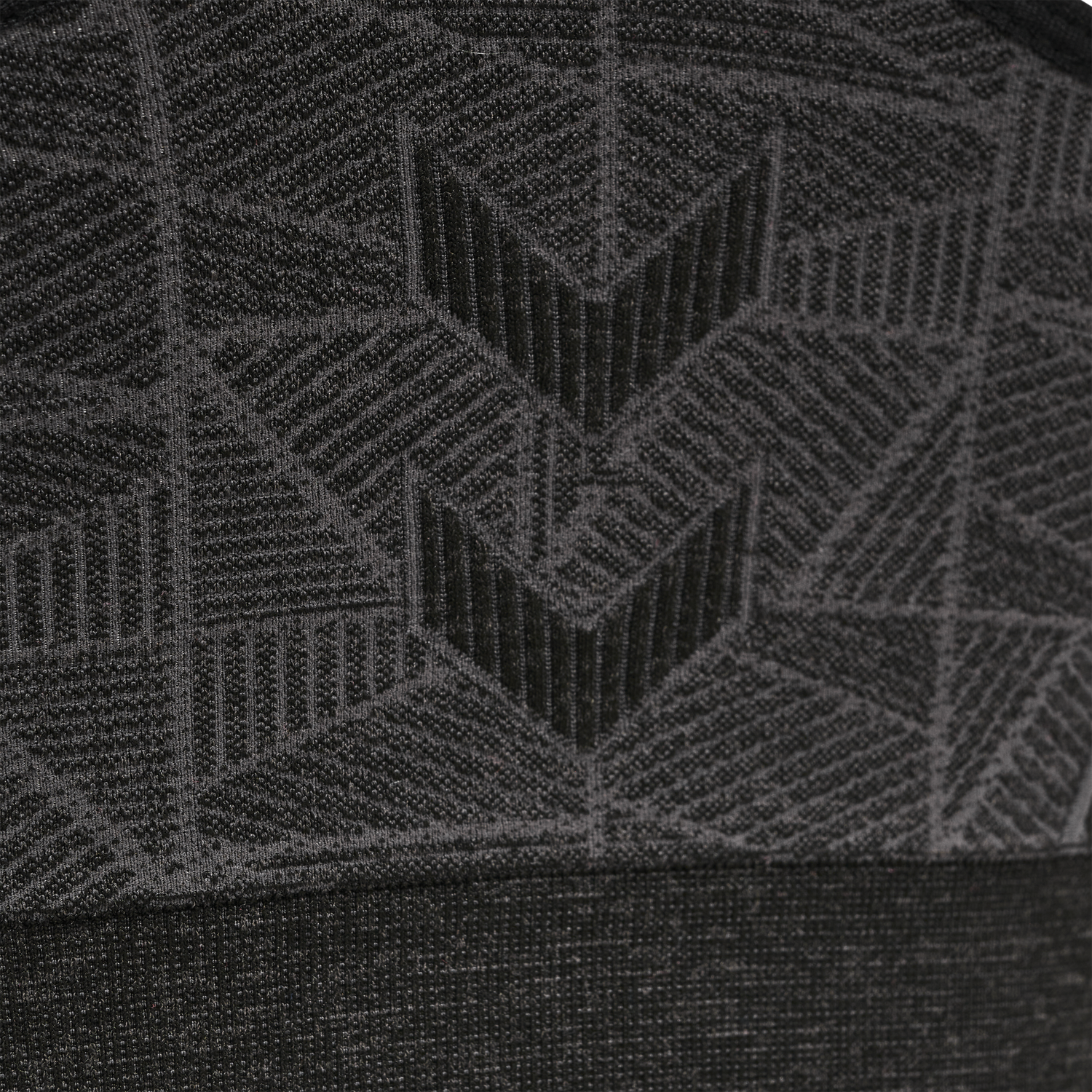 hmlMT ENERGY SEAMLESS SPORTS TOP, BLACK/ASPHALT MELANGE, packshot