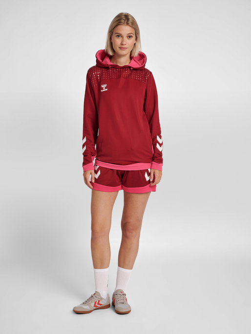 hmlLEAD WOMEN POLY HOODIE, 3584, model