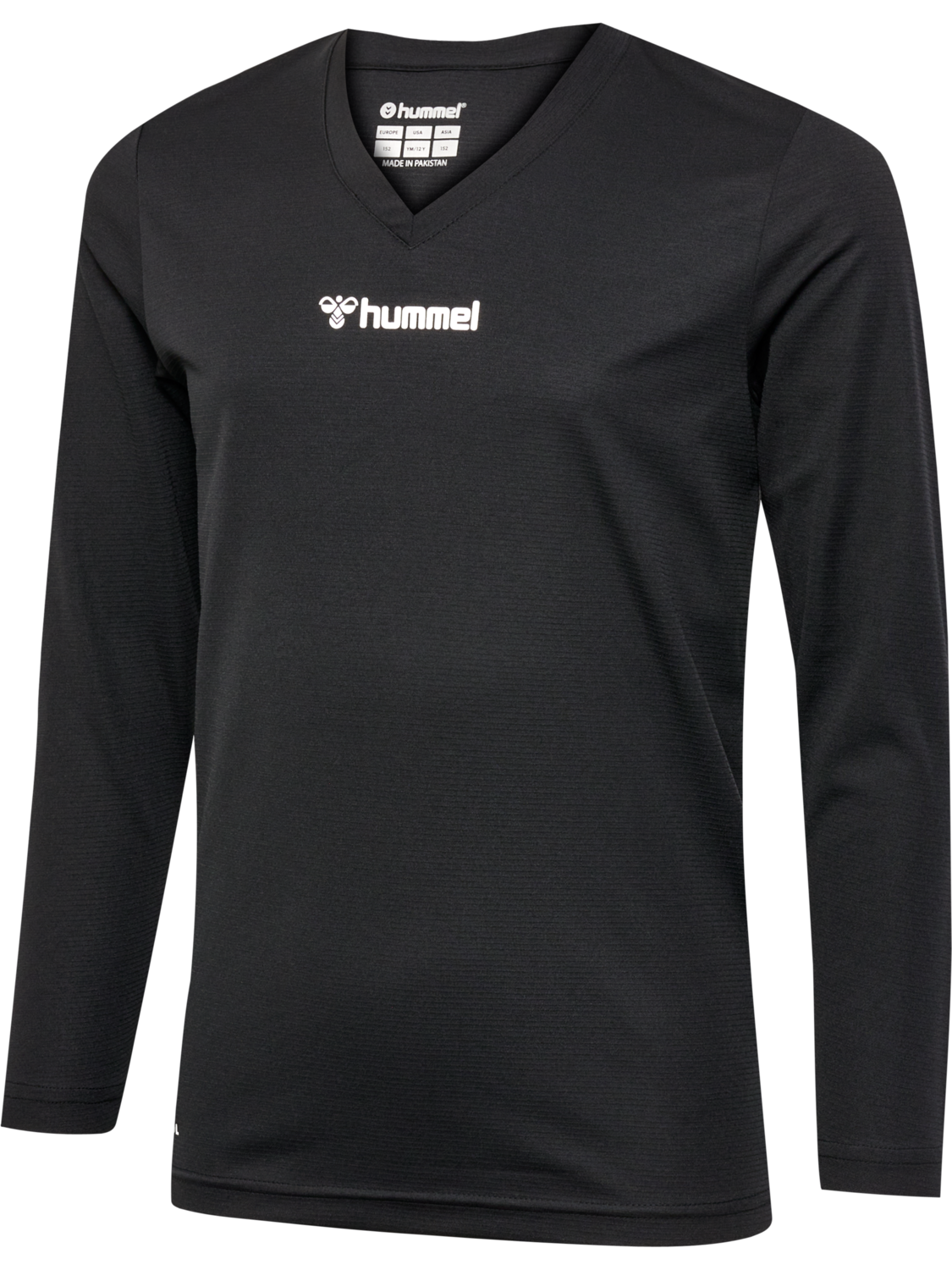 hmlBL ESSENTIAL TEE L/S KIDS, BLACK, packshot