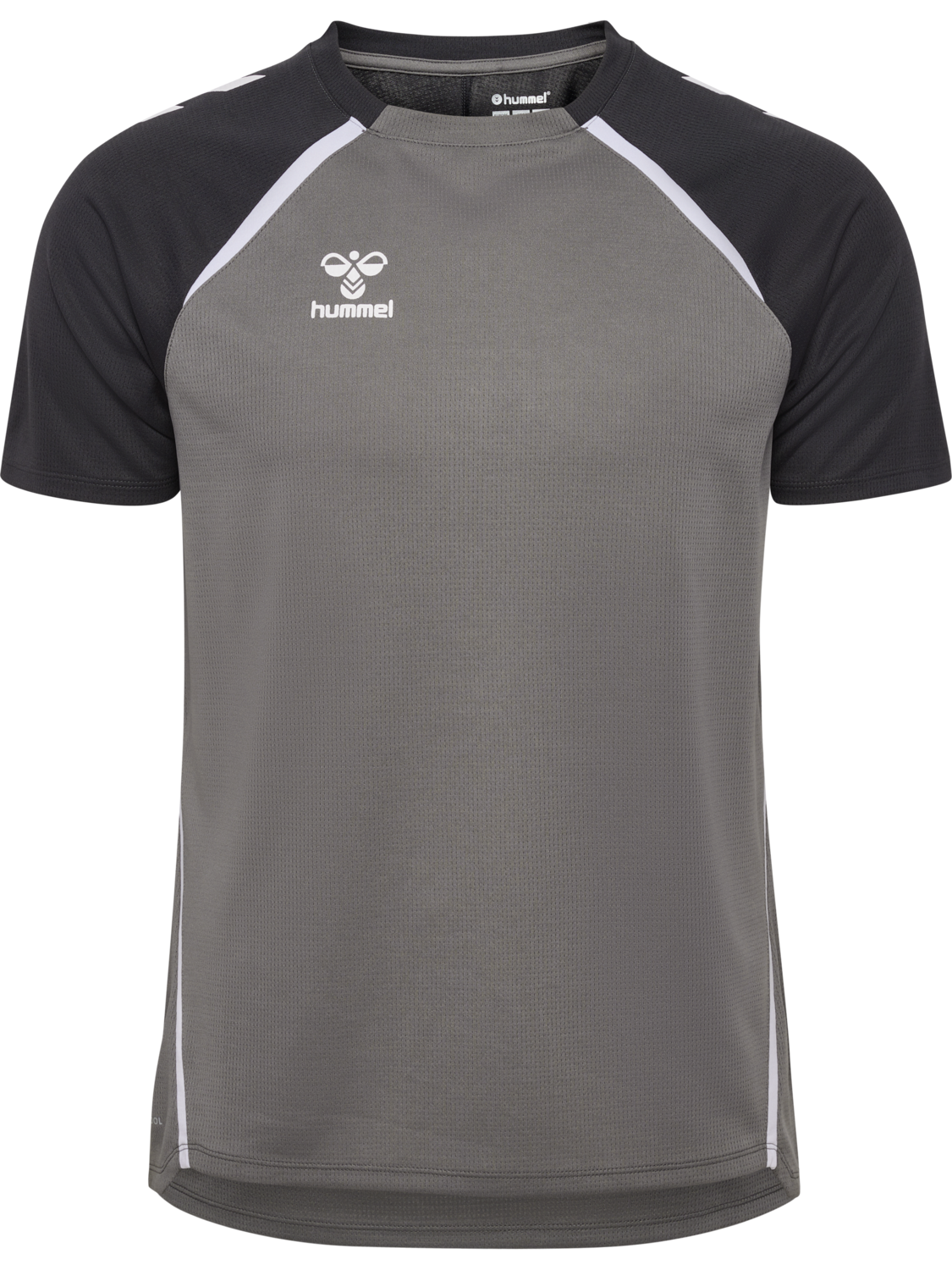 hmlLEAD 2.0 JERSEY S/S, STEEL GRAY/ASPHALT, packshot
