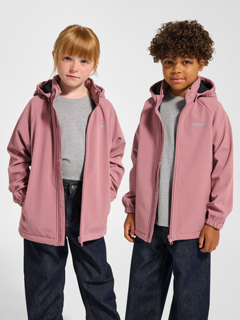 hmlJR LOOSE SOFTSHELL JACKET, WISTFUL MAUVE, model