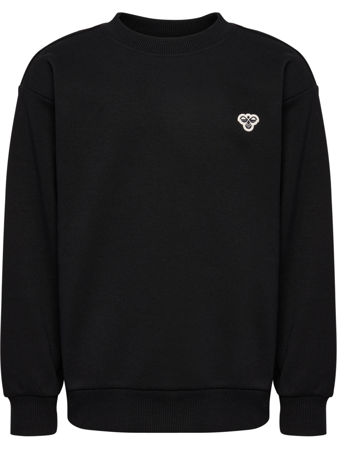 hmlJR LOOSE CREWNECK BEE, BLACK, packshot