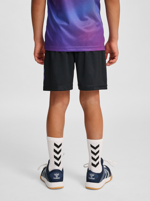 hmlSHIMMER SHORTS, BLACK/CAYENNE, model