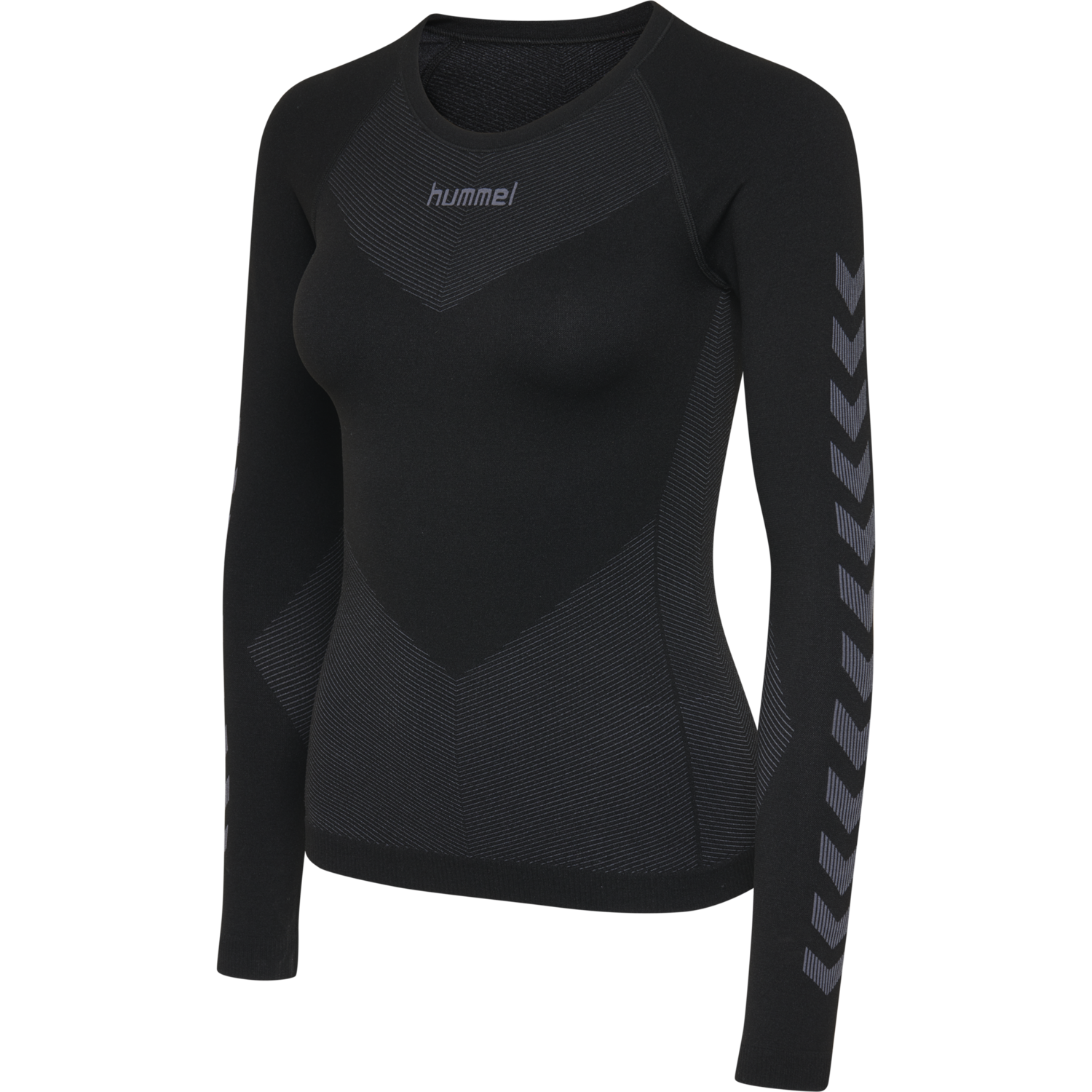 HUMMEL FIRST SEAMLESS JERSEY L/S W, BLACK, packshot