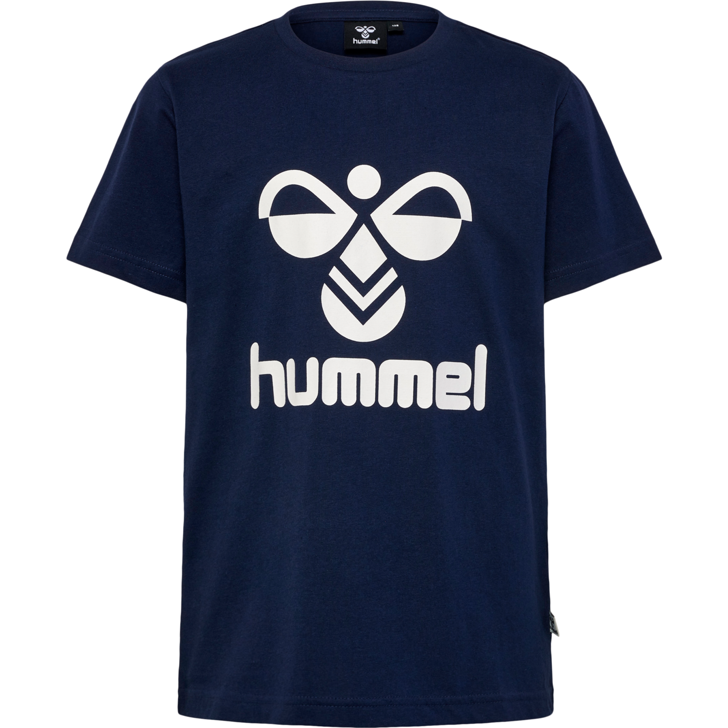 hmlTRES T-SHIRT S/S 2-PK, BLACK IRIS/GREY MELANGE, packshot