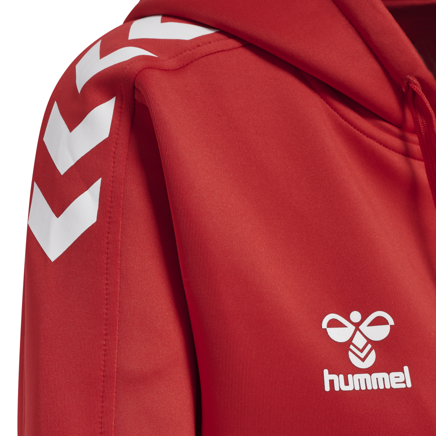 hmlCORE XK POLY ZIP HOOD SWEAT WOMA, TRUE RED, packshot