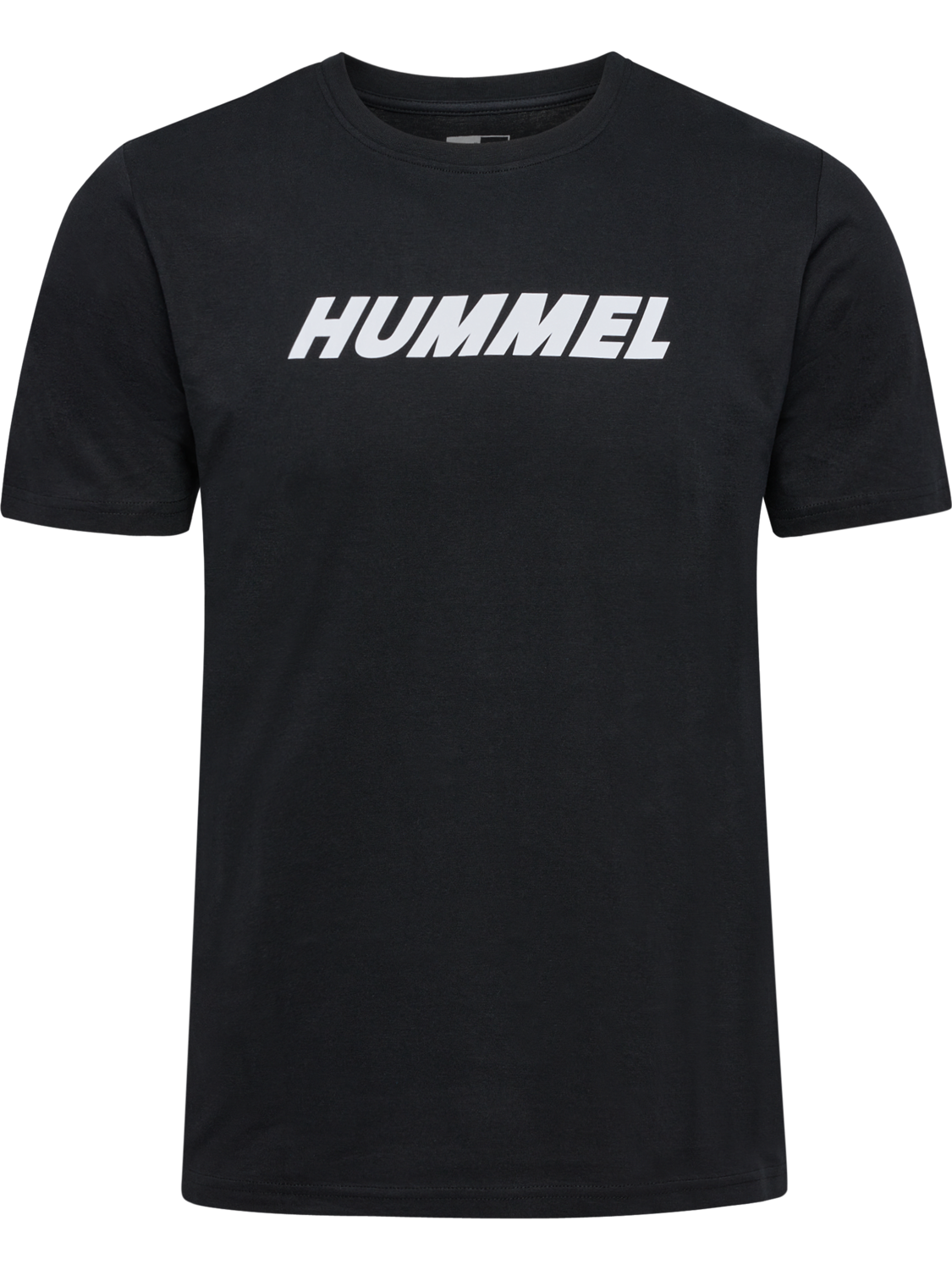 hmlELEMENTAL LOGO COTTON TEE, BLACK, packshot