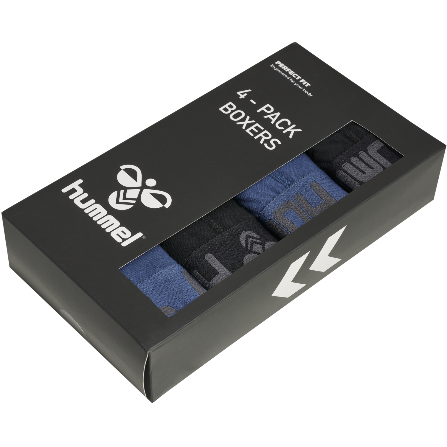 hmlMARSTON 4-PACK BOXERS, BLACK/INSIGINA BLUE, packshot