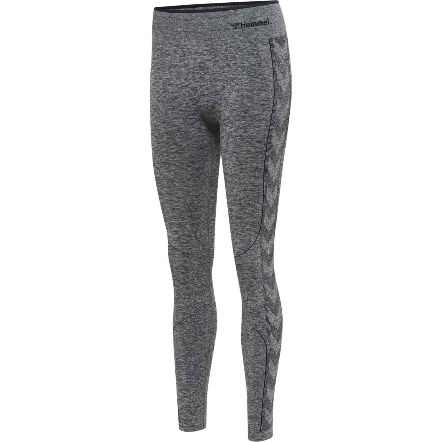 hmlMT UNA SEAMLESS MID WAIST TIGHTS, BLUE NIGHTS MELANGE, packshot