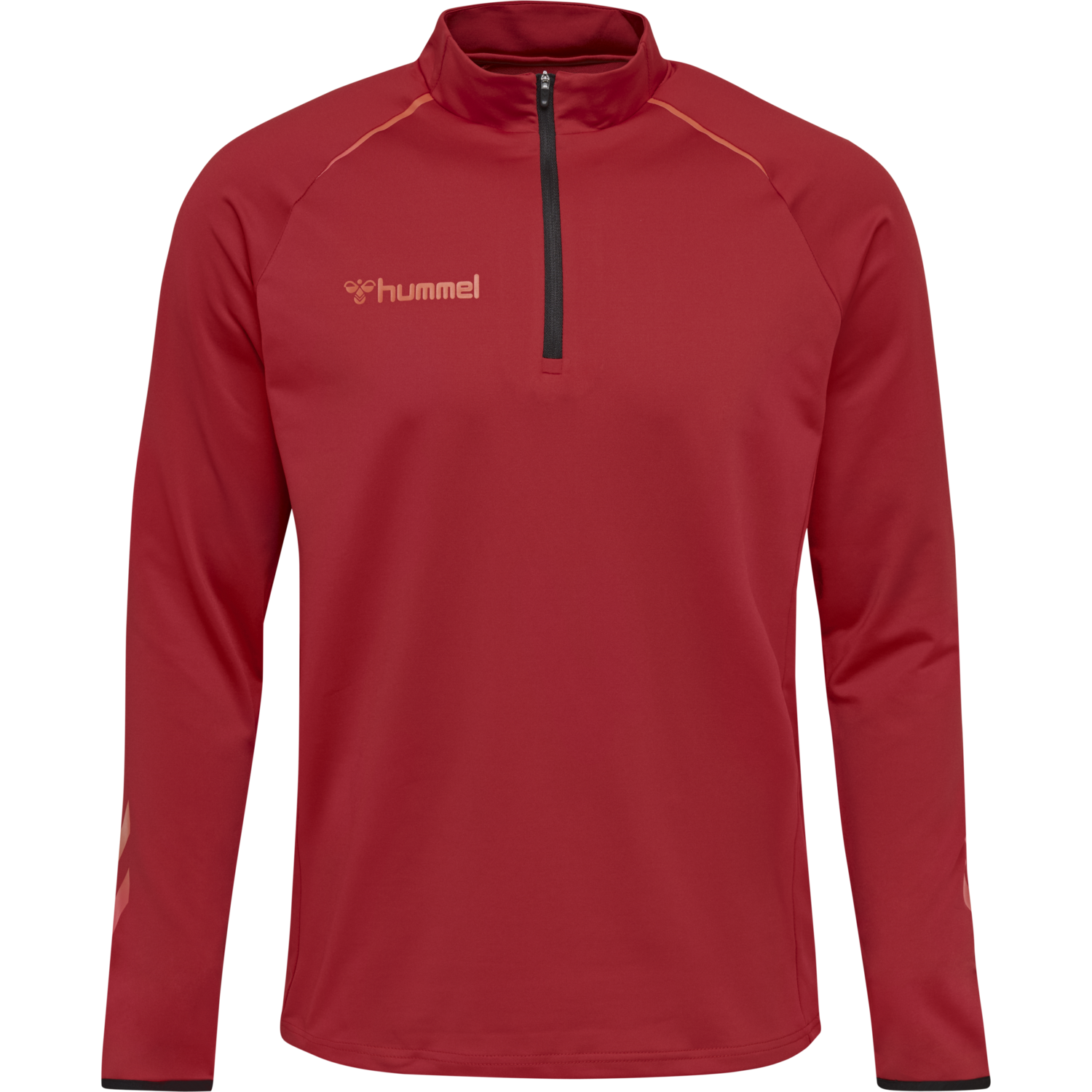 hmlAUTHENTIC PRO HALF ZIP SWEAT, CHILI PEPPER, packshot