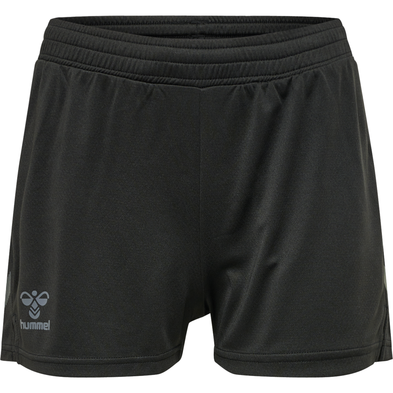 hmlONGRID POLY SHORTS WO, JET BLACK/FORGED IRON, packshot