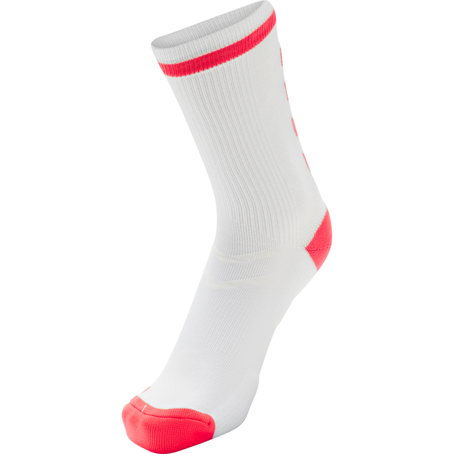 ELITE INDOOR SOCK LOW, WHITE/DIVA PINK, packshot