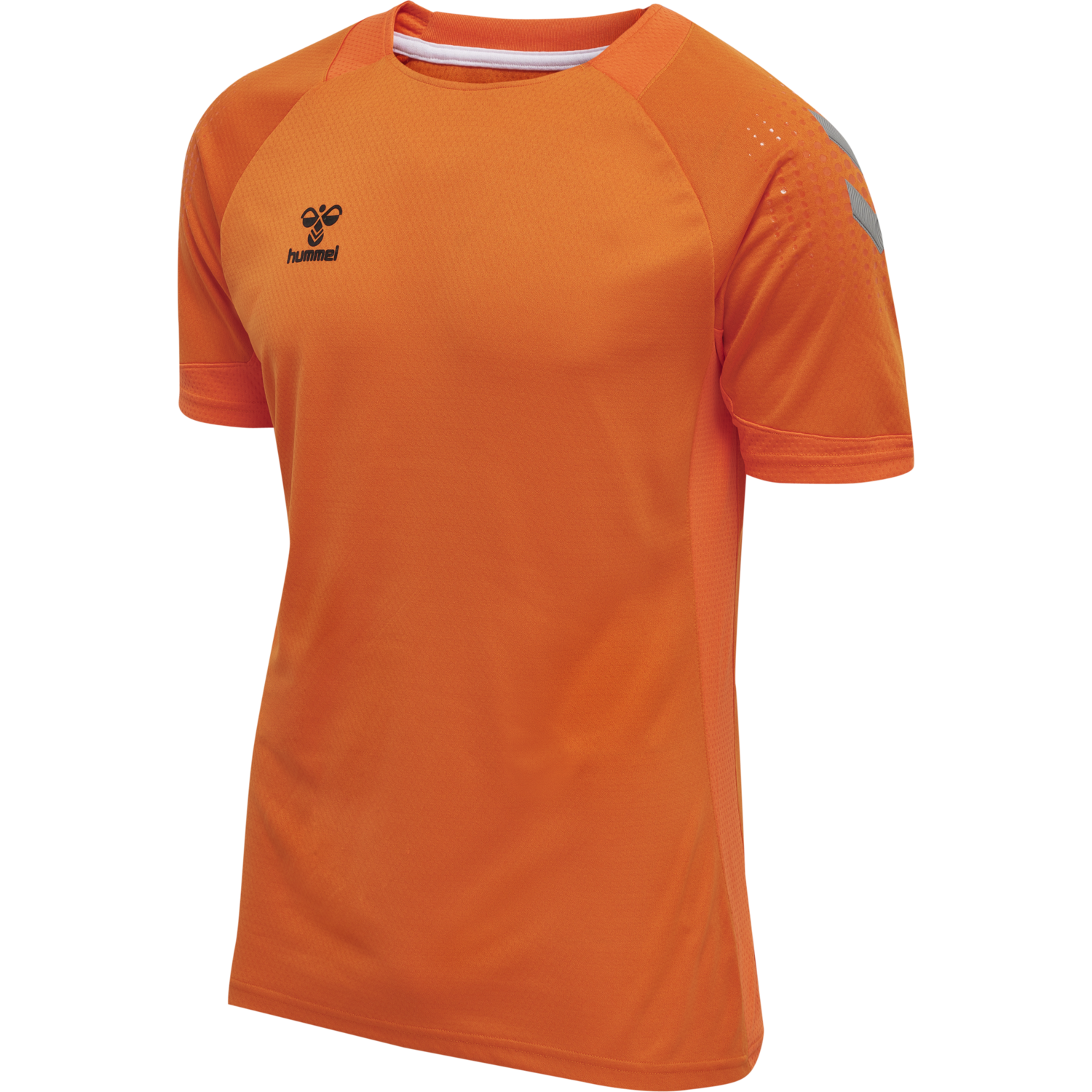 hmlLEAD S/S POLY JERSEY, ORANGE TIGER, packshot