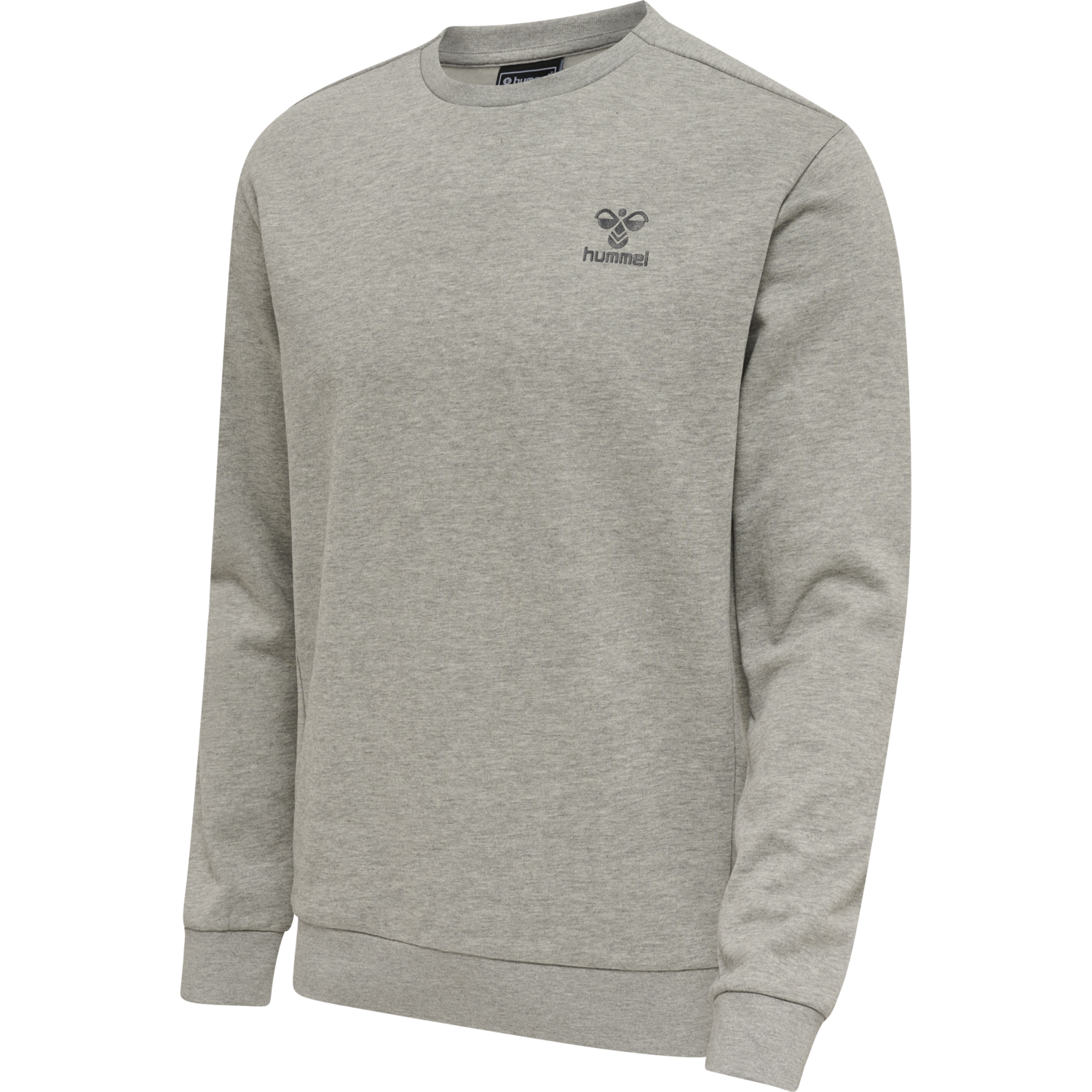 hmlOFFGRID SWEATSHIRT, GREY MELANGE/FORGED IRON, packshot